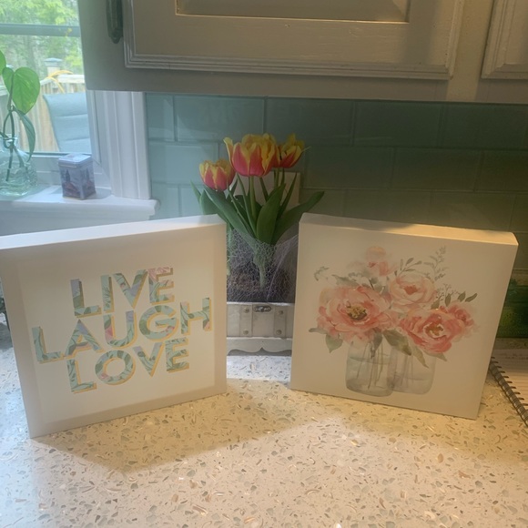 Other - Two 10” x 10” Floral Prints